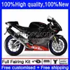 바디 키트 For Aprilia RSV1000R MILLE RV60 RSV 1000 R 1000R 2003 2004 2005 2006 Cowling 9NO.94 RSV1000rr RSV1000 RSV-1000 R RR 03 04 05 06 오토바이 페어링 광택 BLK HOT