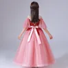 Pink Tutu Dress Wedding Girls Ceremonies Dress Children's Clothing Flower Elegant Princess Formal Party Gown For Teen Girls