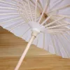 Wedding Bruid Parasols Witpapier Paraplu houten handvat Japanse Chinese ambachtelijke paraplu 20 cm 30 cm 40 cm 60 cm diameter bruiloft paraplu's dh8383