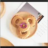 Table Kitchen, Bar Home Gardencute Simple Bear Wood Drink Pad Lovely Coffee Cup Mat Tea Dining Soft Placemats Decoration Aessories Mats & Pad