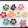 Bijoux en porcelaine d'argile céramique, argile polymère colorée, fleur de Plumeria, 15Mm, 150 pièces/lot, perles en vrac, vente de bijoux, bricolage, L3000, livraison directe 2021 A