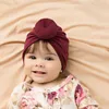 Toddler Çocuklar Bebek Erkek Kız Katı Düğümlü Şapka Yenidoğan Bantlar Beanie Şapkalar Aksesuarları Bebek Kız Newbor Bebek Headwrap