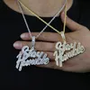 Chokers Stay Humble Pendentif Collier Plein Pavé Bling 5A CZ Hip Hop Rappeur Hommes Haute Qualité Bijoux