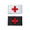 Army Tactical Medical Rescue Hook and Loop Fastener Red Cross Patches Fabric Military Wars Embroidered Custom Bag Stickers Soldier Badges Appliques