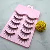 5 Pairs Mink Hair False Eyelashes 3D Natural Short Cross Fake Eye Lashes Extension Makeup Handmade Full Strip Lash