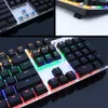 Metao Gaming Mechanical 87/104 Anti-Ghosting Luminous azul vermelho interruptor preto backlit LED teclado com fio adesivo russo