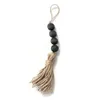 Objetos decorativos Figuras 1 PC Tassel Farmhouse Beads Porta do armário Decoração Vaso de casamento de madeira natural Vaso Ornament Home