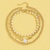 Sautoirs F.J4Z 2021 tendance femmes colliers perlés simulé perle chaîne cubaine bascule déclaration gros collier Punk fête bijoux