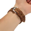 Bracelet de montre en cuir véritable trois trous bracelet de montre souple respirant avec boucle ceinture de montre en cuir de vachette 20mm 22mm Vintage marron H0915