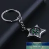 Silver Color Pentagram Compass Keychain multifunction key chains personality key cover Ring