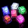 12 Pcs Novelty Party Decoration Ice Cubes Night Light LED Luminous Toy Light-Up for Bar Cup Decor Wedding Christmas Supplies