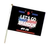 Kerst Let's Go Brandon Flag 14 * 21cm Letters Gedrukt Thuis Tuin met Pool Vlaggen Amerikaanse Polyester Mini Banner Decoraties G14FE59