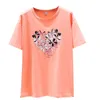 Plus Size Shirt Femme Damen Tops Weißes T-Shirt Frauen Sommer Kurzarm Frau Kleidung Casual Bow Print T-Shirt 210604