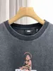 T-shirt da uomo Maglietta da ragazzo Uomo Donna 1 Stampa Graghic di alta qualità Kith Tee Washed Vintage Manica corta Leggermente oversizeub29