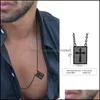 Outra moda Aessórios Stainls StainLs Steel Mens Cruz Cruz, Mini Colar Label, Amor Jóias Religiosas, Jus Gotas 2021 UFPog