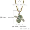 Hip Hop Green CZ Cubic Zirconia Pave Bling Ice Out Flying Dollar Money Pendants Necklace for Men Rapper Jewelry Drop Shipping X0707