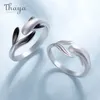 Thaya S925 Sterling Silver Ring Lively Meandering Fish Haute Qualité Bijoux Anneaux Pour Femmes Amoureux Cadeau 211217