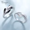 Thaya S925 Sterling Silver Ring Lively Meandering Fish Haute Qualité Bijoux Anneaux Pour Femmes Amoureux Cadeau 211217