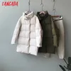 Tangada mulheres amy verde tamanho longo parkas grossas inverno de manga longa botões bolsos casaco quente feminino asf73 210918