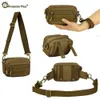 Camouflage Nylon Waterproof Molle Pouch Men Fanny Package Military Tactical Climbing Army Attached Packs Travel Hiking Bags Q0721