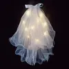 Luminous LED migający kolorowy nowy rok Ślub Święta urodziny Zasłona 80 cm długą celebrytę przędza wróżka Wstążka Bow Ochry z lampą Rave Toy