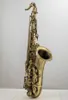 TENOR SAXOPHONE BB TUNE ANTIQUE Copper Shell Decoration Professionell musikinstrument med fallmunstycke Golves tillbehör