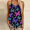 Kvinnor Sleeveltank Top Fashion Streetwear Summer Women's Suwer Print O-Neck Sleevelsexy Blus Vest Fashion Tank Top X0507