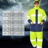 Poncho più spesso Abbigliamento da lavoro della polizia Tuta antipioggia da moto Giacca da donna / uomo Pantaloni Set Impermeabile impermeabile da pioggia per adulti