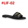 2024 Desinger tofflor Slide Thong Sandal Brown Leather Letters Sandaler Kvinnor Slipper Män glider vid Waterfront Womens 35-41 med låda och dammväska #LIF-01