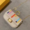 Coin Bag Women Wallets Luxurys Designers Mini Crossbody Purse Fashion Canvas Patchwork Color Hasp Chain Handbag with Letter Gold Hardware