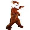 Costume de mascotte de tigre brun d'Halloween de haute qualité Personnaliser le personnage de thème d'anime de dessin animé unisexe adultes tenue de déguisement de carnaval de Noël