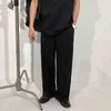 IEFB lente zomer koreaans rechte wijde been losse casual broek elastische taille zwarte broek streetwear broek 9Y6912 210524
