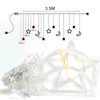 Star Moon Led Curtain Garland String Light Eid Mubarak Ramadan Dekoracji Islam Muzułmański Party Decor Al Adha Prezent 220226