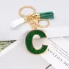 Fashion Chending Women Letter Portachiavi 26 glitter Holloving-out inglese Alfabeto Alfabeto Portachiavi Anello Borsa Artigianato Gioielli Charms Regalo