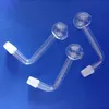 Clear 10mm Male frost Joint Pyrex Glass Oil Burner Pipe Bent for Bong Nail Burning banger rig