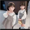 Clothing Baby Kids Maternity Drop Delivery 2021 Spring Children Clothes Baby Set Tshirts Chess Tops Sstrap Suit For Girls Birthday Sets Z0Om