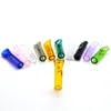 Mini tobacco cigarette pipes holder glass filter tip can be used to smoke original cigarettes with a flat round mouth cute tube smoking Pyrex transparent stained