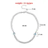 Boho Imitation Perle Choker Halsketten Mädchen Einfache Blaue Kristall Kurze Schlüsselbein Kette Halsketten Kragen für Frauen Schmuck