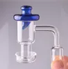 Smoking Quartz Vacuum Banger Nail Colored Carb Cap Dabber Domeless Terp Slurper Up Oil Nails for Glass Water Pipes Bong