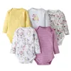 5 pezzi cartone animato con la stampa animale per bambini Nuova ragazza bebes cotone maniche lunghe tupiglia da neonato bambino vestiti invernali 024m 15225229373