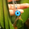S2180 Symbol turecki zła oczy wisiorek naszyjnik żywicy koralik szklany niebieski oko naszyjniki
