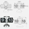 مكتب الجدول الساعات فليب ساعة رقمية صغيرة الحجم الرجعية الفولاذ المقاوم للصدأ والعتاد الداخلية تعمل كوارتز ديكور المنزل