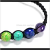 Brins de perles 7 Yoga Chakra Bracelet Guérison Équilibre Pierre Naturelle Regalite Bracelet Manchette Bijoux Femmes Bracelets 162111 Ayd61 Wkolt