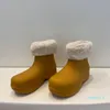 Wholesale-Boots 2021ブランドの女性の雨冬の毛皮のラバーレディース防水足首の雨 - ブーツカジュアルな厚い底