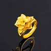 women039s Rose 24k vergoldet Cluster Ringe JSGR014 Mode Hochzeitsgeschenk Frauen Gelbgold Platte Schmuck Ring1482063