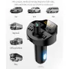 Auto FM-zender Bluetooth 5.0 Auto Mp3-speler Modulator Adapter Batterij Voltage Hands-Free Dual USB Smart Chip T66