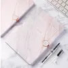 Marble Magnetic Buckle Notebook With Bookmark Kawaii Time Daily Plan Schedule Notepad School Office Kpop Stationery For Gift Notepads