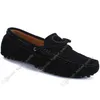 063 New Fashion uomo Scarpe casual Pelle stile britannico primavera Coppia Genuino piselli Scrub uomo Drive Lazy man copriscarpe outdoor confortevole traspirante nero giallo