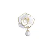 Pins, Brooches Natural Fritillary For Women 2021 Arrival Rose Flower Brooch Pin Elegant Pearl Pins Broche Femme Bijoux De Luxe