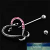 Dubbele slang hoofd tepel piercing sexy serpentine wit roze hartvormige nippel ringen lichaam sieraden vrouwen bar barbell piercing fabriek prijs expert ontwerpkwaliteit